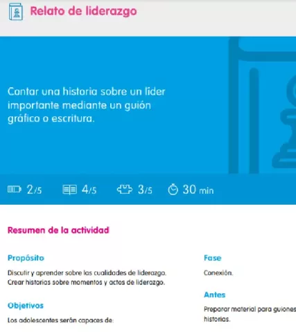 Relato de liderazgo